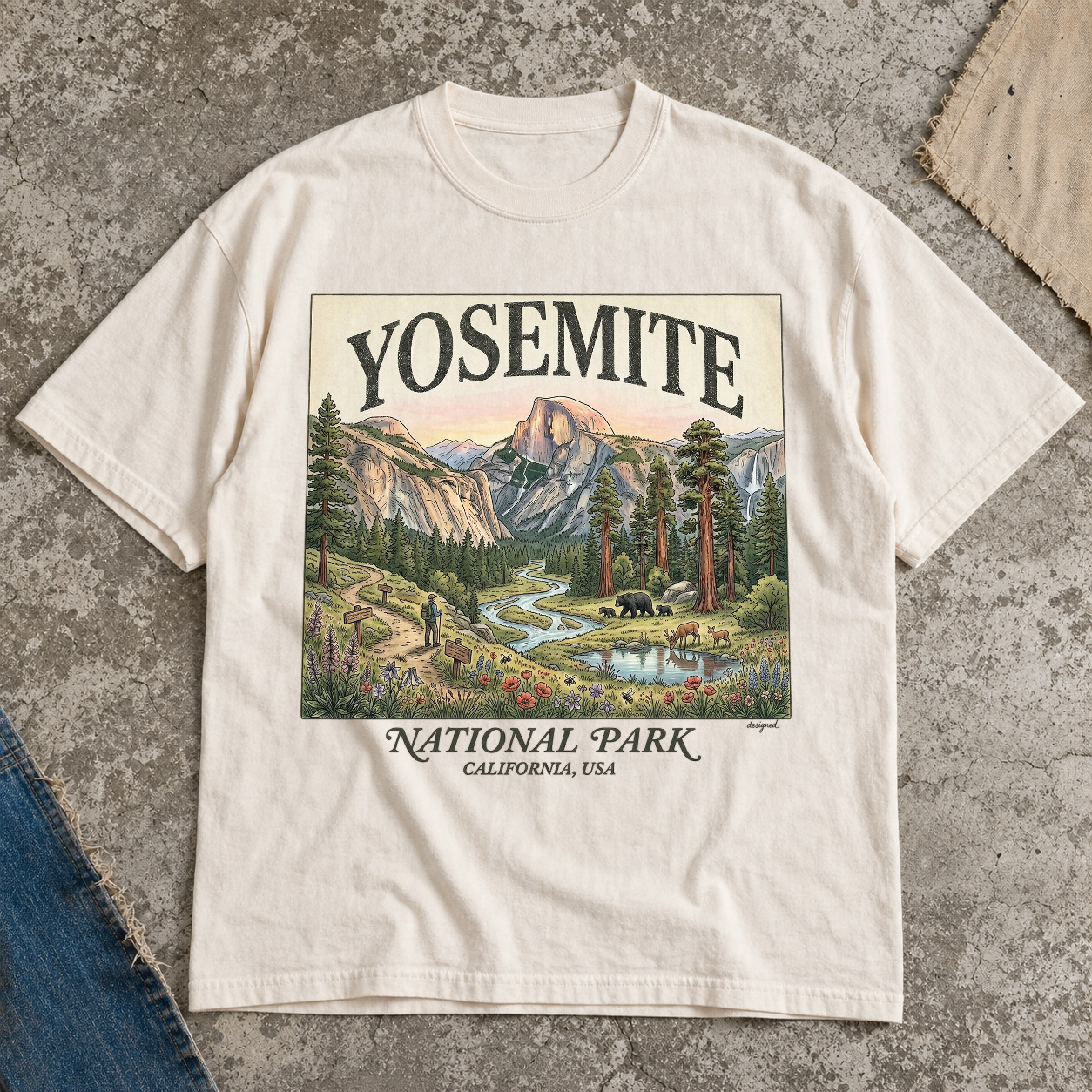 Yosemite National Park Vintage 90s Graphic T-Shirt product view 3