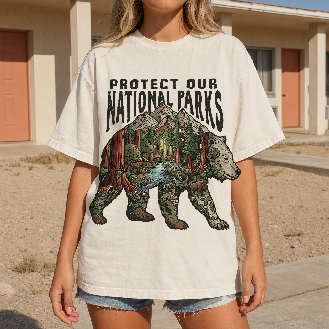 Protect Our National Parks Bear Graphic Tee product view 4
