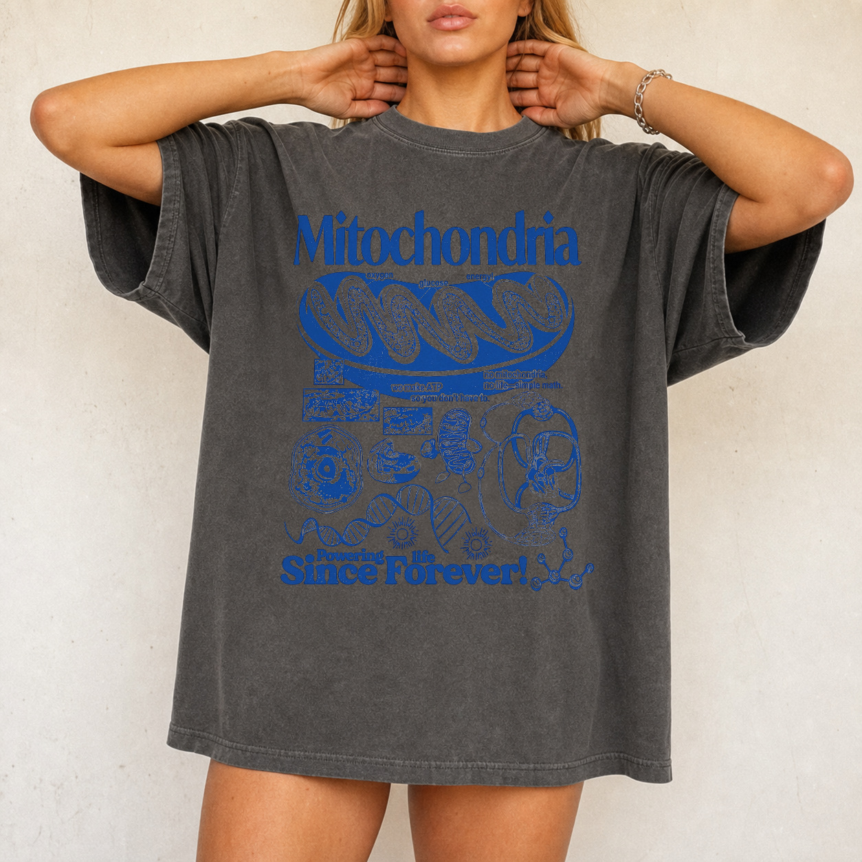 Retro Mitochondria Shirt product view 2