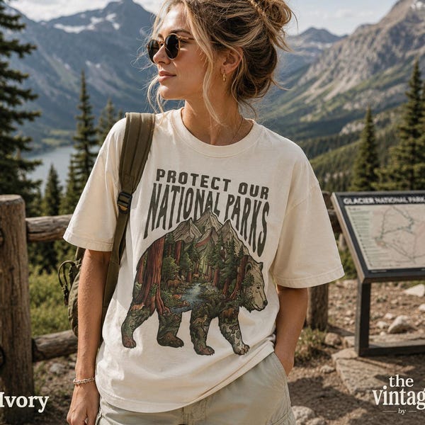 Protect Our National Parks Bear Graphic Tee vintage graphic tee by TheVintageBy
