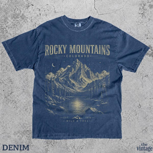 Retro Rocky Mountains Shirt vintage graphic tee by TheVintageBy