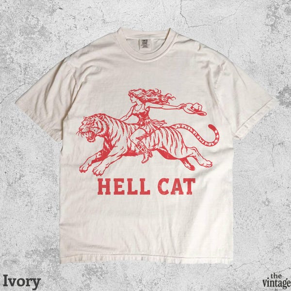 Vintage Hell Cat Shirt vintage graphic tee by TheVintageBy