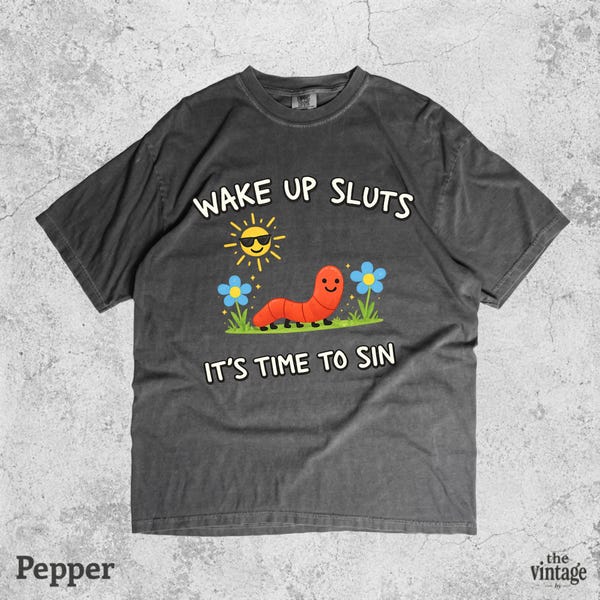 Vintage Retro Comfort Colors Wake Up Sluts Shirt vintage graphic tee by TheVintageBy