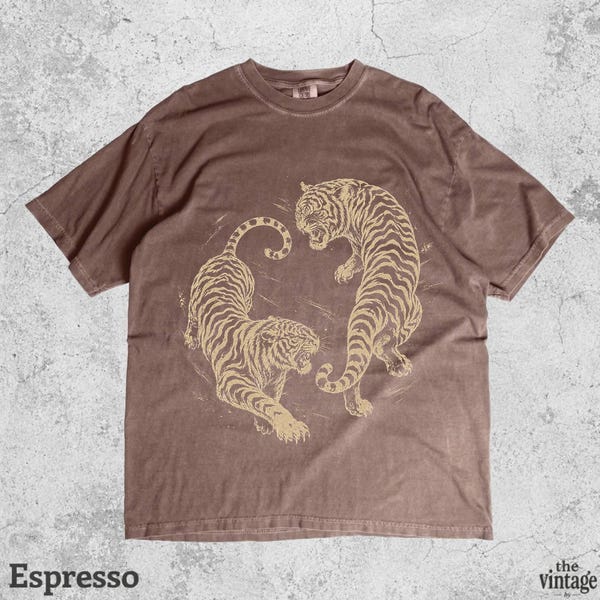 Vintage Retro Tiger Graphic Tee vintage graphic tee by TheVintageBy