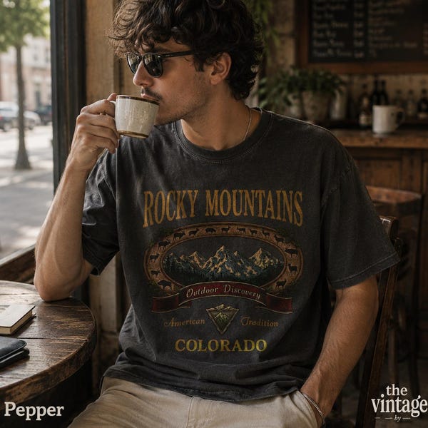 Vintage Rocky Mountains Colorado Shirt vintage graphic tee by TheVintageBy